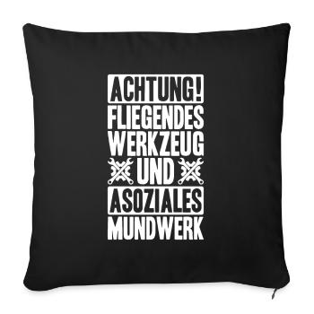KFZ-Mechatroniker Car Mechanic Auto Mechanic - Sofakissenbezug 45 x 45 cm - Schwarz - Vorne