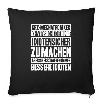 KFZ-Mechatroniker Car Mechanic Auto Mechanic - Sofakissenbezug 45 x 45 cm - Schwarz - Vorne