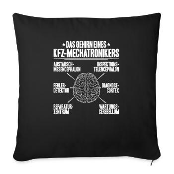 KFZ-Mechatroniker Car Mechanic Auto Mechanic - Sofakissenbezug 45 x 45 cm - Schwarz - Vorne