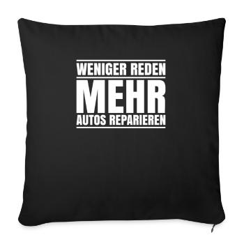 KFZ-Mechatroniker Car Mechanic Auto Mechanic - Sofakissenbezug 45 x 45 cm - Schwarz - Vorne