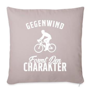 Les vents contraires forgent le caractère - Housse de coussin décorative 45 x 45 cm - taupe clair - Devant