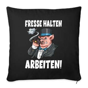 Chef Vorgesetzter Arbeiten - Sofakissenbezug 45 x 45 cm - Schwarz - Vorne