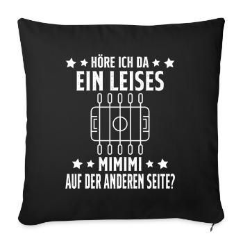 Tischfussball Geschenk Fans Wuzler Tischfussball - Sofakissenbezug 45 x 45 cm - Schwarz - Vorne
