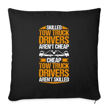 Conducteur de dépanneuse de service - Housse de coussin décorative 45 x 45 cm - noir - Devant