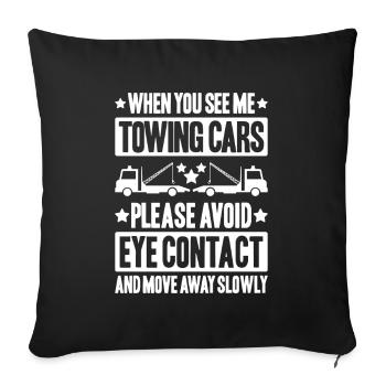 Tow Truck Service Tow Truck Driver - Sofa pillowcase 17,3'' x 17,3'' (45 x 45 cm) - black - Front