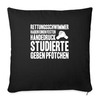 Rettungsschwimmer Wasserrettung Lifesaver - Sofakissenbezug 45 x 45 cm - Schwarz - Vorne