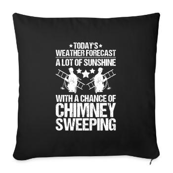 Schornsteinfeger Kaminkehrer Ramoneur - Housse de coussin décorative 45 x 45 cm - noir - Devant