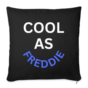 Cool as Freddie Name - Sofa pillowcase 17,3'' x 17,3'' (45 x 45 cm) - black - Front