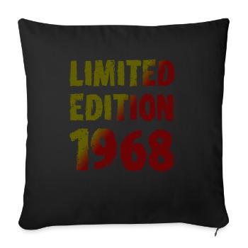 1968 Limited Edition Birthday Gift Wife Husband - Sofa pillowcase 17,3'' x 17,3'' (45 x 45 cm) - black - Front