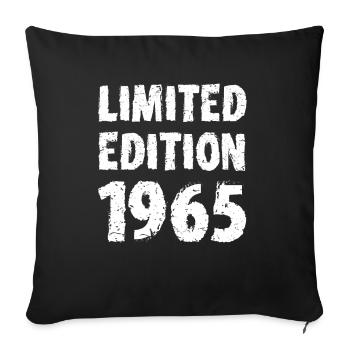 1965 édition limitée anniversaire cadeau femme mari - Housse de coussin décorative 45 x 45 cm - noir - Devant