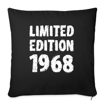1968 Limited Edition Birthday Gift Wife Husband - Sofa pillowcase 17,3'' x 17,3'' (45 x 45 cm) - black - Front