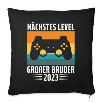 Ich Werde Großer Bruder 2023 - Housse de coussin décorative 45 x 45 cm - noir - Devant