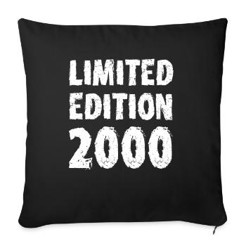 2000 Limited Edition Birthday Gift Wife Husband - Sofa pillowcase 17,3'' x 17,3'' (45 x 45 cm) - black - Front