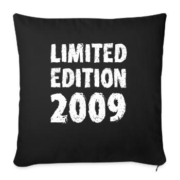 2009 Édition Limitée Anniversaire Cadeau Femme Mari - Housse de coussin décorative 45 x 45 cm - noir - Devant