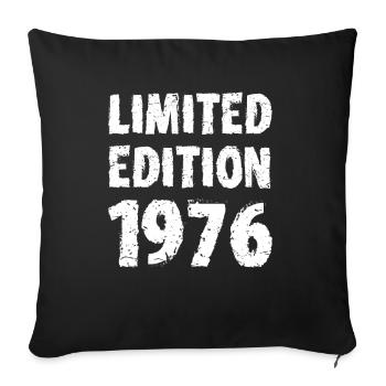1976 Limited Edition Birthday Gift Wife Husband - Sofa pillowcase 17,3'' x 17,3'' (45 x 45 cm) - black - Front