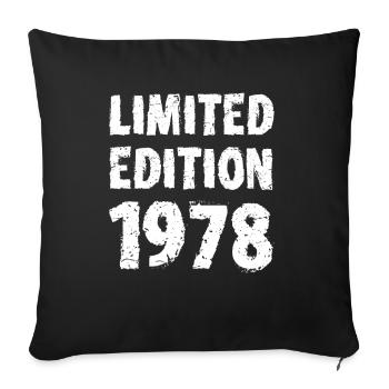 1978 édition limitée cadeau d’anniversaire femme mari - Housse de coussin décorative 45 x 45 cm - noir - Devant