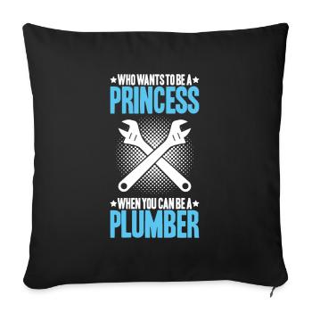 Plant mechanic plumber plumber sanitary heating - Sofa pillowcase 17,3'' x 17,3'' (45 x 45 cm) - black - Front