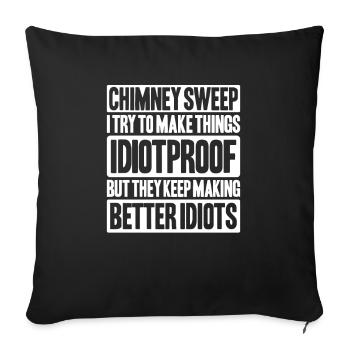 Schornsteinfeger Kaminkehrer Ramoneur - Housse de coussin décorative 45 x 45 cm - noir - Devant