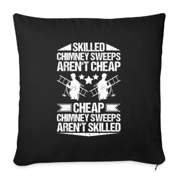 Schornsteinfeger Kaminkehrer Ramoneur - Housse de coussin décorative 45 x 45 cm - noir - Devant