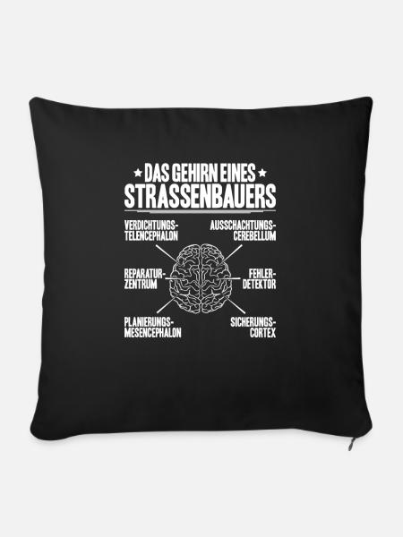 Straßenbauer Asphaltbauer Straßenbau - Sofakissenbezug 45 x 45 cm - Schwarz