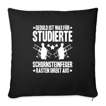 Schornsteinfeger Kaminkehrer Chimney Sweep - Sofakissenbezug 45 x 45 cm - Schwarz - Vorne