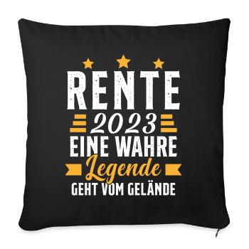 La légende prend sa retraite Cadeau retraité 2023 - Housse de coussin décorative 45 x 45 cm - noir - Devant