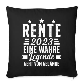 La légende prend sa retraite Cadeau retraité 2023 - Housse de coussin décorative 45 x 45 cm - noir - Devant