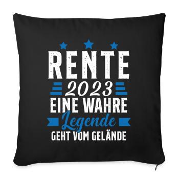 La légende prend sa retraite Cadeau retraité 2023 - Housse de coussin décorative 45 x 45 cm - noir - Devant