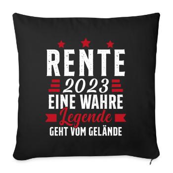 La légende prend sa retraite Cadeau retraité 2023 - Housse de coussin décorative 45 x 45 cm - noir - Devant