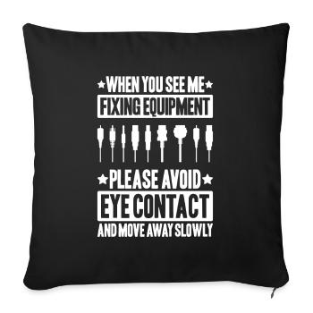Veranstaltungstechniker Event Technician - Sofa pillowcase 17,3'' x 17,3'' (45 x 45 cm) - black - Front