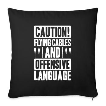 Veranstaltungstechniker Technicien événementiel - Housse de coussin décorative 45 x 45 cm - noir - Devant
