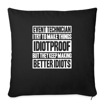 Veranstaltungstechniker Technicien événementiel - Housse de coussin décorative 45 x 45 cm - noir - Devant