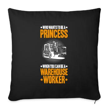 Warehouse Logistics Specialist Warehouse Worker Warehouse - Sofa pillowcase 17,3'' x 17,3'' (45 x 45 cm) - black - Front
