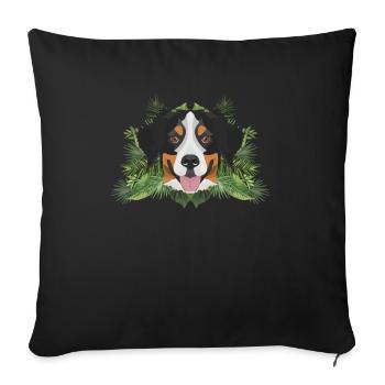 Bouvier bernois tropical - Housse de coussin décorative 45 x 45 cm - noir - Devant