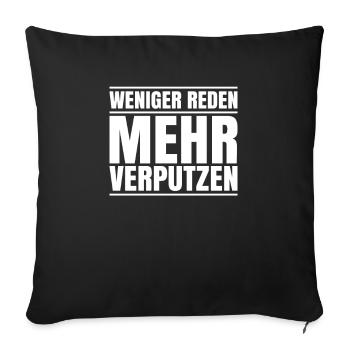 Stuckateur Plasterer Stukkateur Gipser Verputzer - Sofakissenbezug 45 x 45 cm - Schwarz - Vorne
