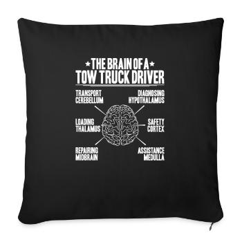 Tow Truck Towing Service Tow Truck Driver - Sofa pillowcase 17,3'' x 17,3'' (45 x 45 cm) - black - Front