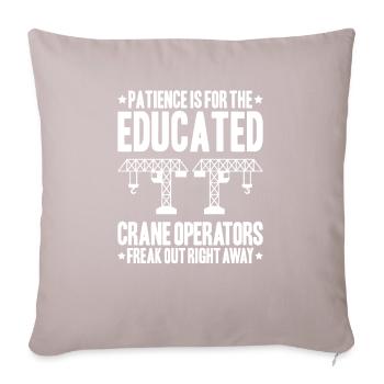 Kranführer Kranfahrer Kran Crane Operator - Sofakissenbezug 45 x 45 cm - helles Taupe - Vorne