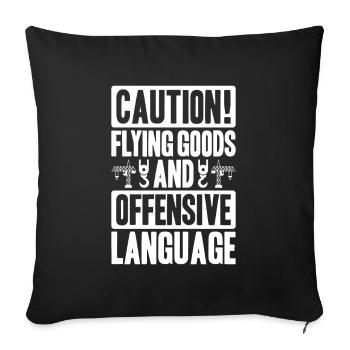 Kranführer Kranfahrer Kran Crane Operator - Sofa pillowcase 17,3'' x 17,3'' (45 x 45 cm) - black - Front