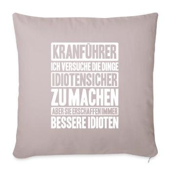 Kranführer Kranfahrer Kran Crane Operator - Sofakissenbezug 45 x 45 cm - helles Taupe - Vorne