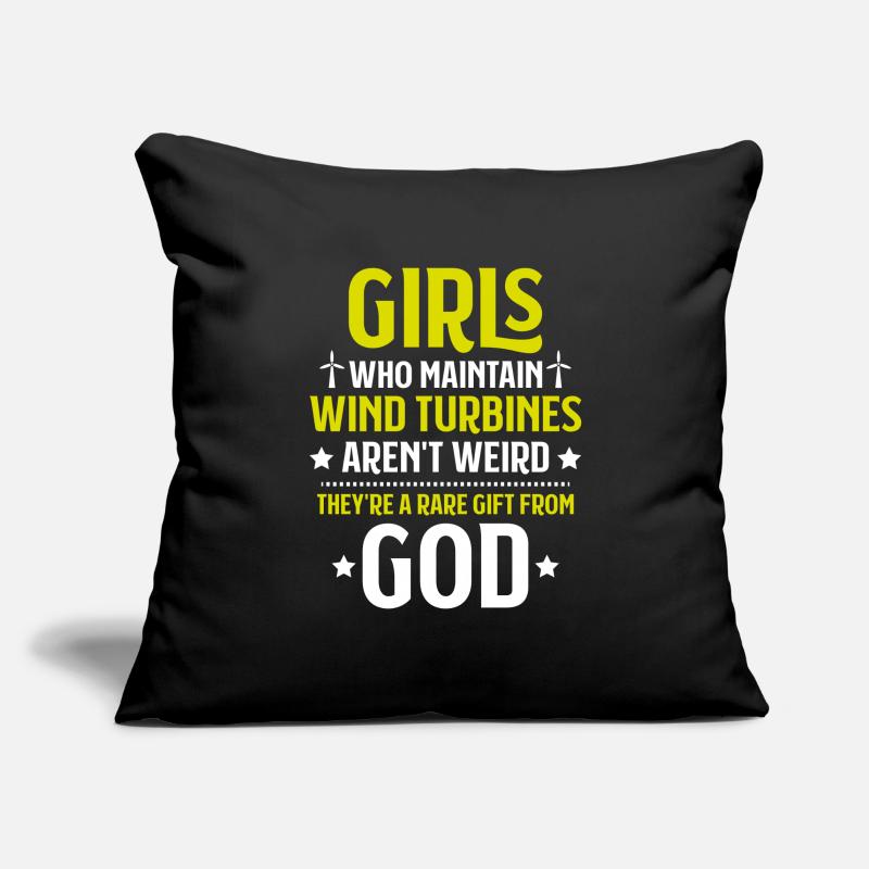 Technicien de service Éoliennes Énergie éolienne Housse de coussin décorative 45 x 45 cm