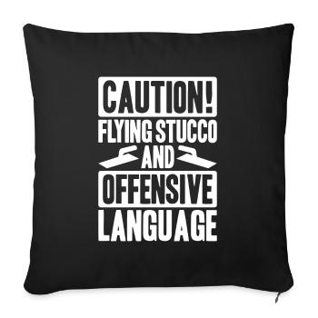 Stuckateur Plasterer Stukkateur Gipser Verputzer - Sofa pillowcase 17,3'' x 17,3'' (45 x 45 cm) - black - Front