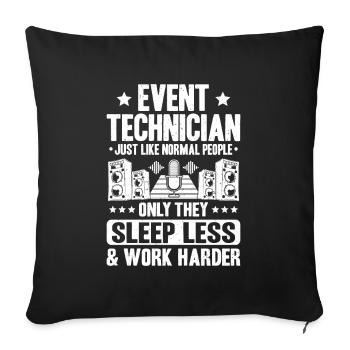Veranstaltungstechniker Technicien événementiel - Housse de coussin décorative 45 x 45 cm - noir - Devant
