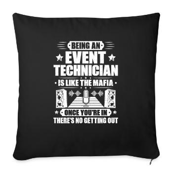 Veranstaltungstechniker Technicien événementiel - Housse de coussin décorative 45 x 45 cm - noir - Devant