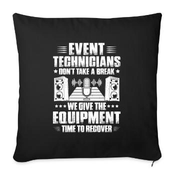 Veranstaltungstechniker Technicien événementiel - Housse de coussin décorative 45 x 45 cm - noir - Devant