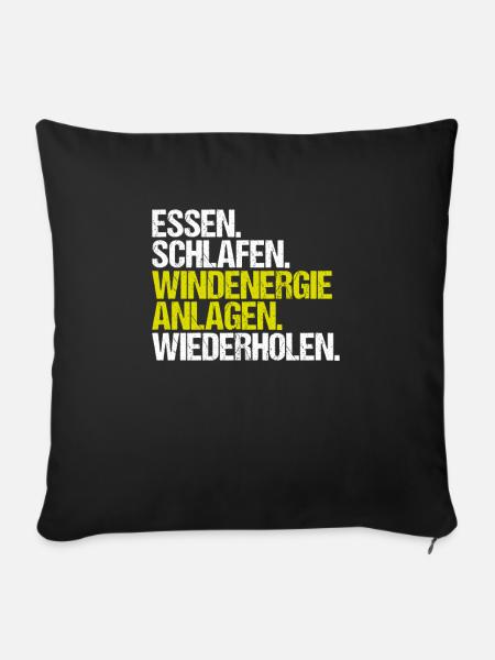 Servicetechniker Windenergieanlagen Windenergie - Sofakissenbezug 45 x 45 cm - Schwarz