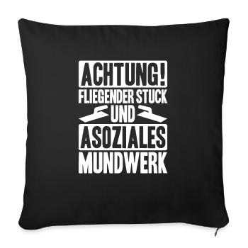 Stuckateur Plasterer Stukkateur Gipser Verputzer - Sofakissenbezug 45 x 45 cm - Schwarz - Vorne
