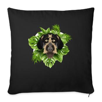 Tropical Deutsch Drahthaar - Sofakissenbezug 45 x 45 cm - Schwarz - Vorne