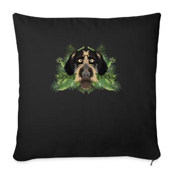 Tropical Deutsch Drahthaar - Sofakissenbezug 45 x 45 cm - Schwarz - Vorne
