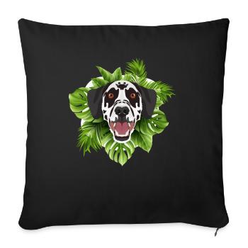 Tropical Dalmatians - Sofa pillowcase 17,3'' x 17,3'' (45 x 45 cm) - black - Front