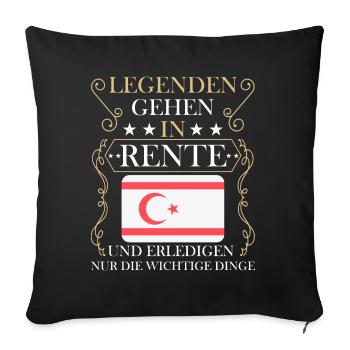 Rentner Rente Rentenbeginn Zypern - Sofakissenbezug 45 x 45 cm - Schwarz - Vorne
